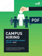 Campus Hiring Salary Employment Report 2018