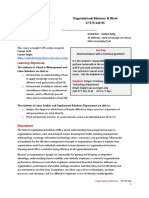 Learning Objectives: Organizational Behavior & Work 37:575:345:95