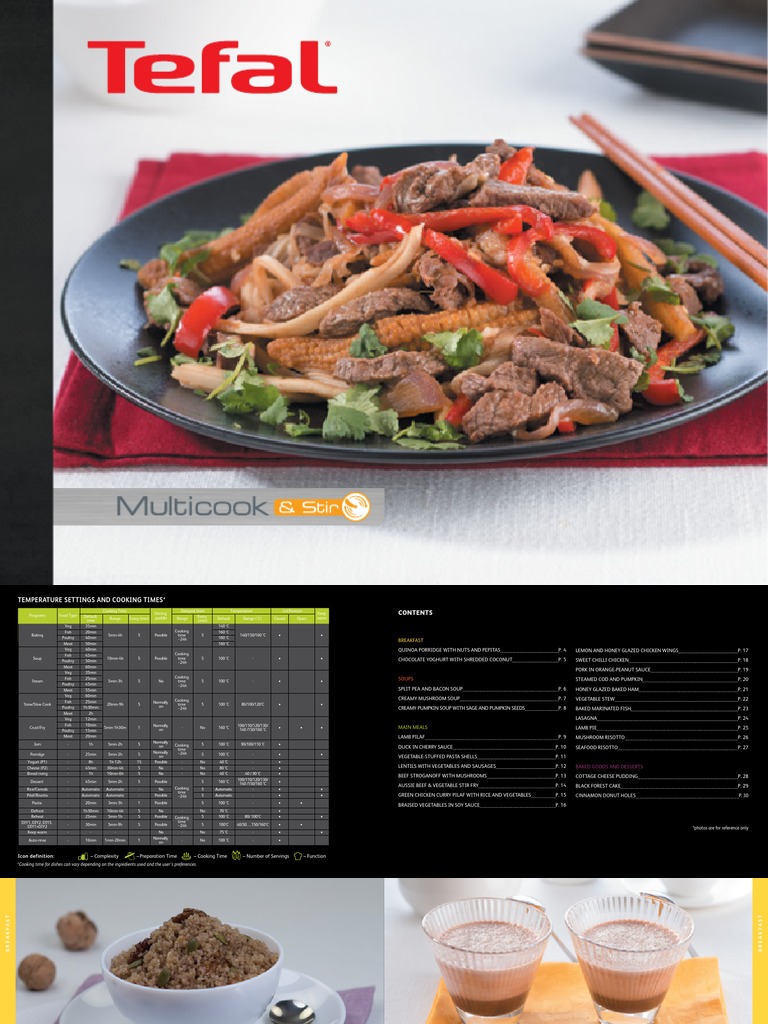 DA Tefal Multicook Stir Recipe Book | PDF | Curry | Sausage