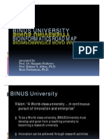 BINUS University: Bioinformatics Road Map