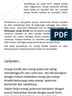 Energi kinetik dan potensial pada pembekuan air