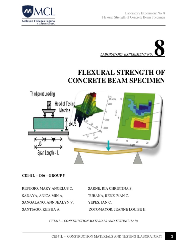 Flexural Strength of Concrete Beam Specimen: Laboratory Experiment No ...