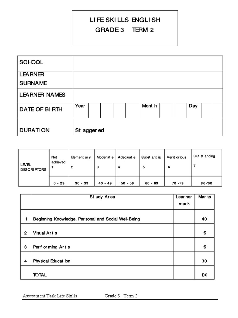 a11 assesment task life skills english grade 3 term 2 english pdf healthy diet foods