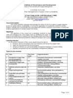 Course Outline - Supply Chain Risk Management - MPSM