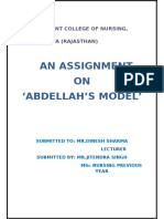 An Assignment ON Abdellah'S Model': Government College of Nursing, Kota (Rajasthan)