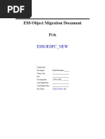 ESS Migration Document Template