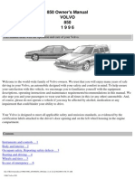 Volvo 850 Owners Manual 1996