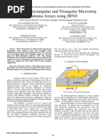 Analysis of Rectangular and Triangular Microstrip Antenna Arrays Using HFSS