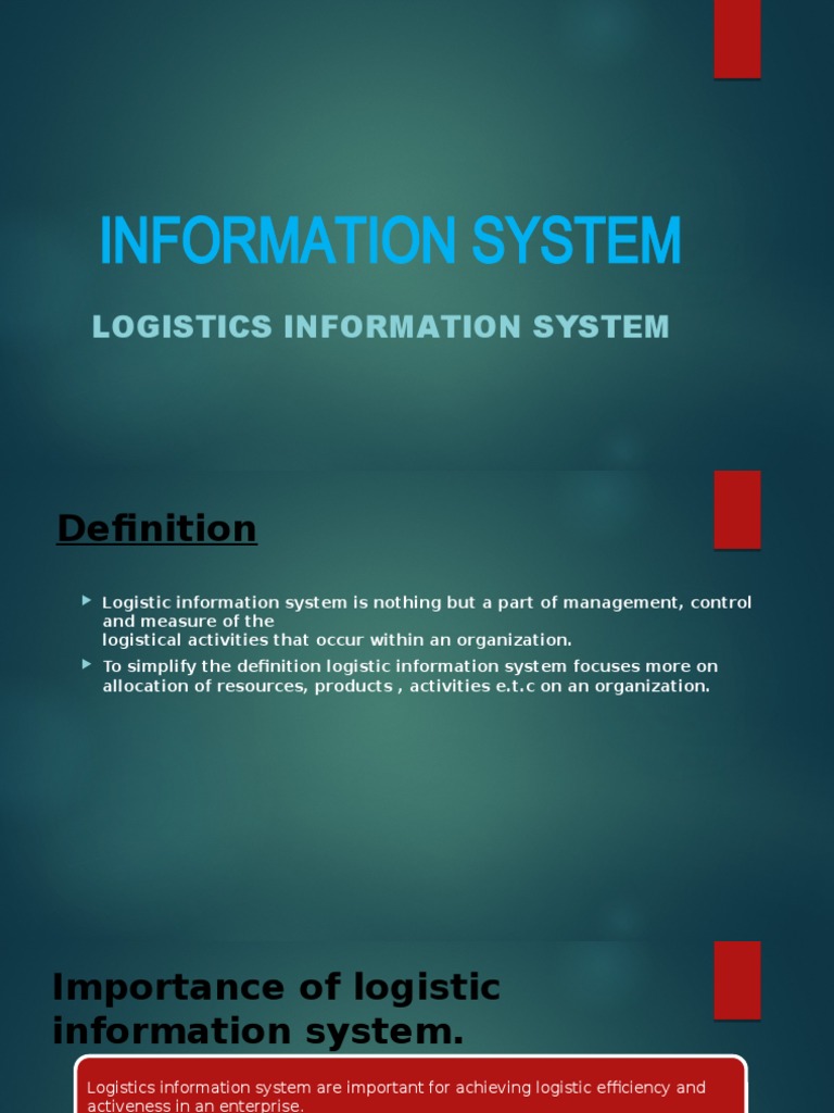 Logistics Information System Guide | PDF