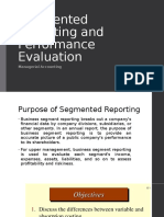 Segmented Reporting and Performance Evaluation (Managerial Accounting)