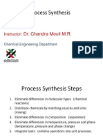 Process Synthesis:: Dr. Chandra Mouli M.R