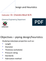 Piping Design and Heuristics:: Dr. Chandra Mouli M.R