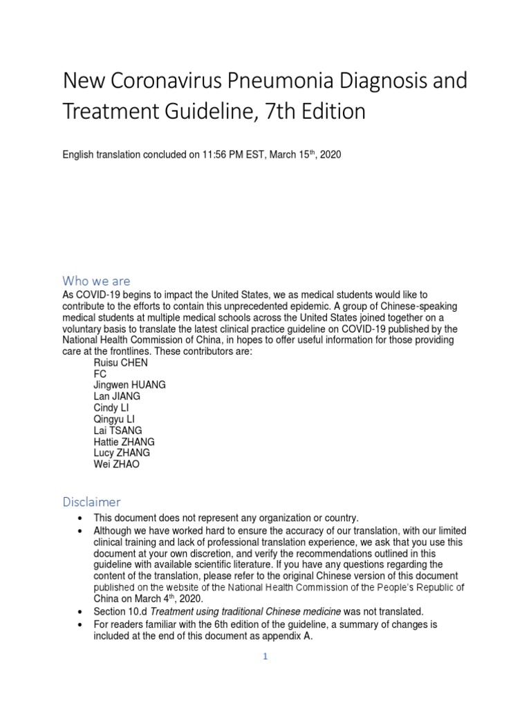 COVID-19 Guideline 7th Edition | PDF | Pneumonia | Spleen