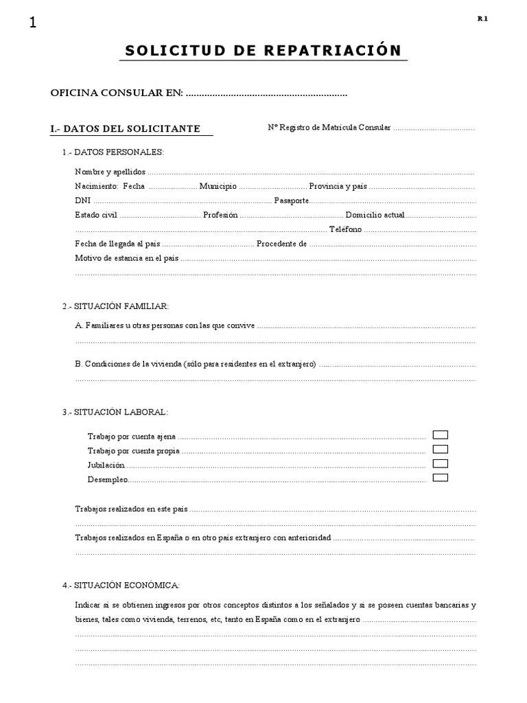 Solicitud de Repatriación | PDF | Gobierno