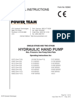 Power Team Hydraulic Hand Pump 102842 - OpInst PDF