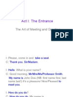 Act I The Entrance PDF