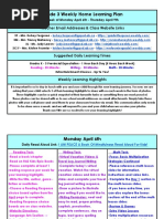 Grade 3 Weekly Home Learning Tasks | PDF