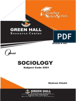 O-Level Sociology O Level Notes PDF