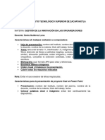 Gestión de La Innovación - Características para Trabajos