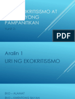 Ang Ekokritisismo at Mga Anyong Pampanitikan PDF