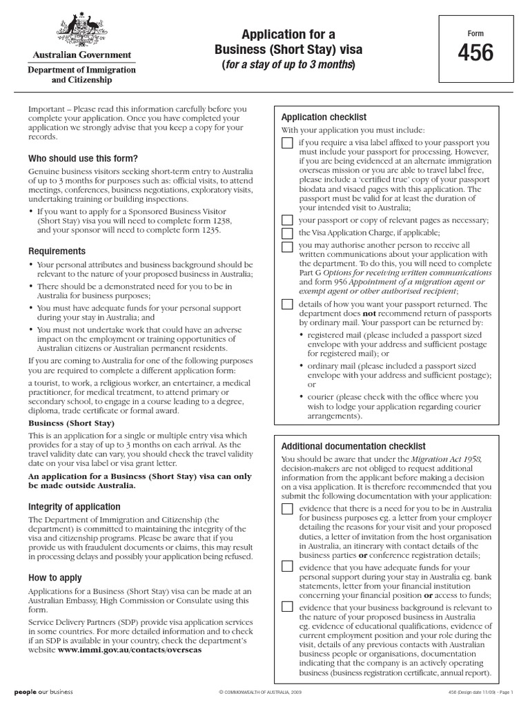 Australia 456 PDF | PDF | Travel Visa | Passport