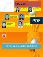 Teori Kurikulum Saintifik