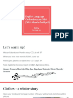 DIP IN 3 English Language Online Lessons 5&6 (30th March-3rdApril)