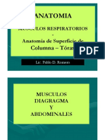 Músculos Respiratorios - Palpatorio Columna y Torax