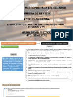 Libro Tercero (De La Calidad Ambiental) Títulos V-VI Código Orgánico Del Ambiente.