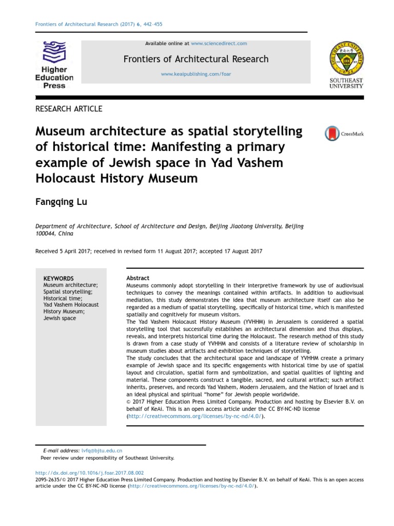 Museum Architecture As Spatial Storytelling of Historical Time PDF ...