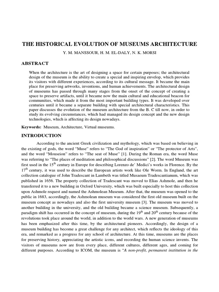The Historical Evolution of Museums Arch PDF | PDF | British Museum ...