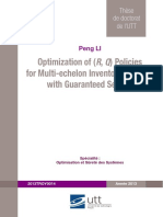 Optimization of (R, Q) Policies For Multi-Echelon Inventory Systems With Guaranteed Service