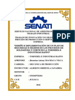 Diseño e Implementación de Un Plan de Seguridad e Higiene en Los Procesos de Soldadura y Corte en La Tornería e Industrias RAFFO PDF