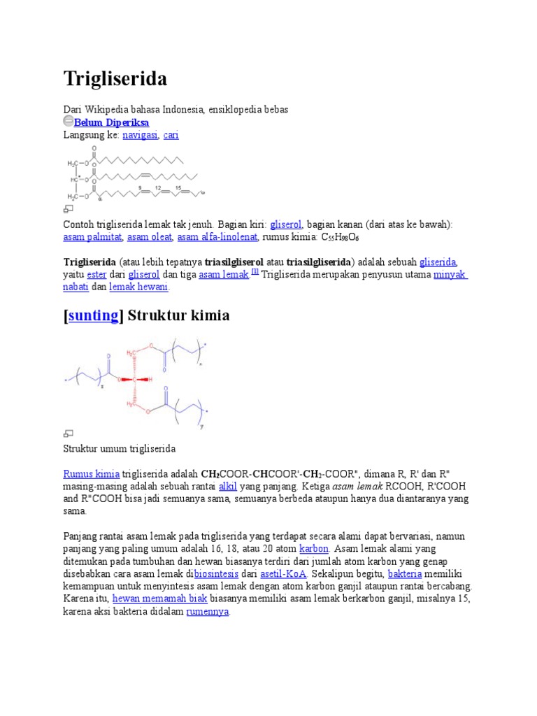 Struktur dan Rumus Trigliserida | PDF