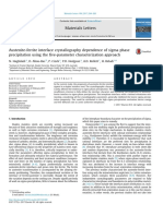 Austenite-Ferrite Interface Crystallography Dependence of Sigma Phase Precipitation Using The Five-Parameter Characterization Approach