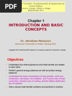 Introduction and Basic Concepts: Heat and Mass Transfer: Fundamentals & Applications