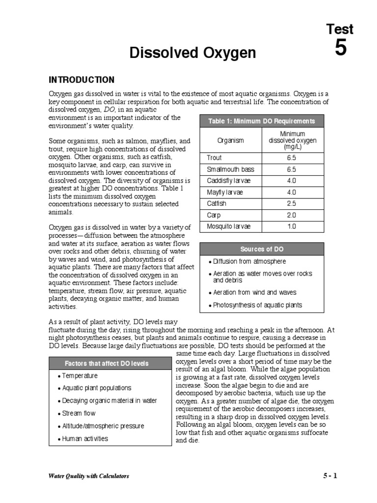 Vernier Act7 Dissolved Oxygen PDF PDF Salinity Oxygen
