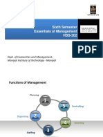 Sixth Semester Essentials of Management HSS-302