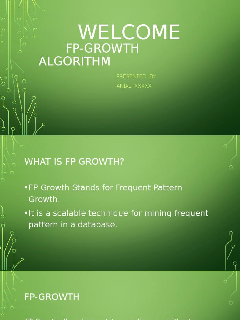 FP-Growth Algorithm Explained | PDF | Information Science | Applied ...