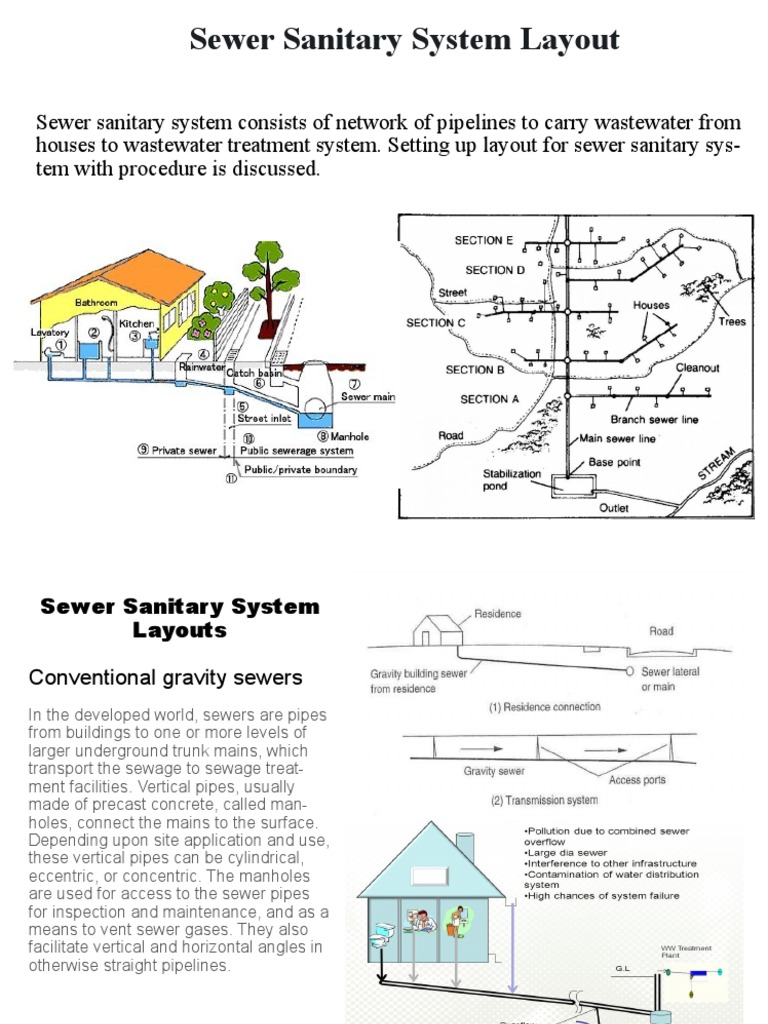 Presentation On Layouts | Download Free PDF | Sanitary Sewer | Water ...