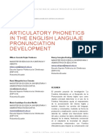 Articulatory Phonetics in The English Languaje Pronunciation Development