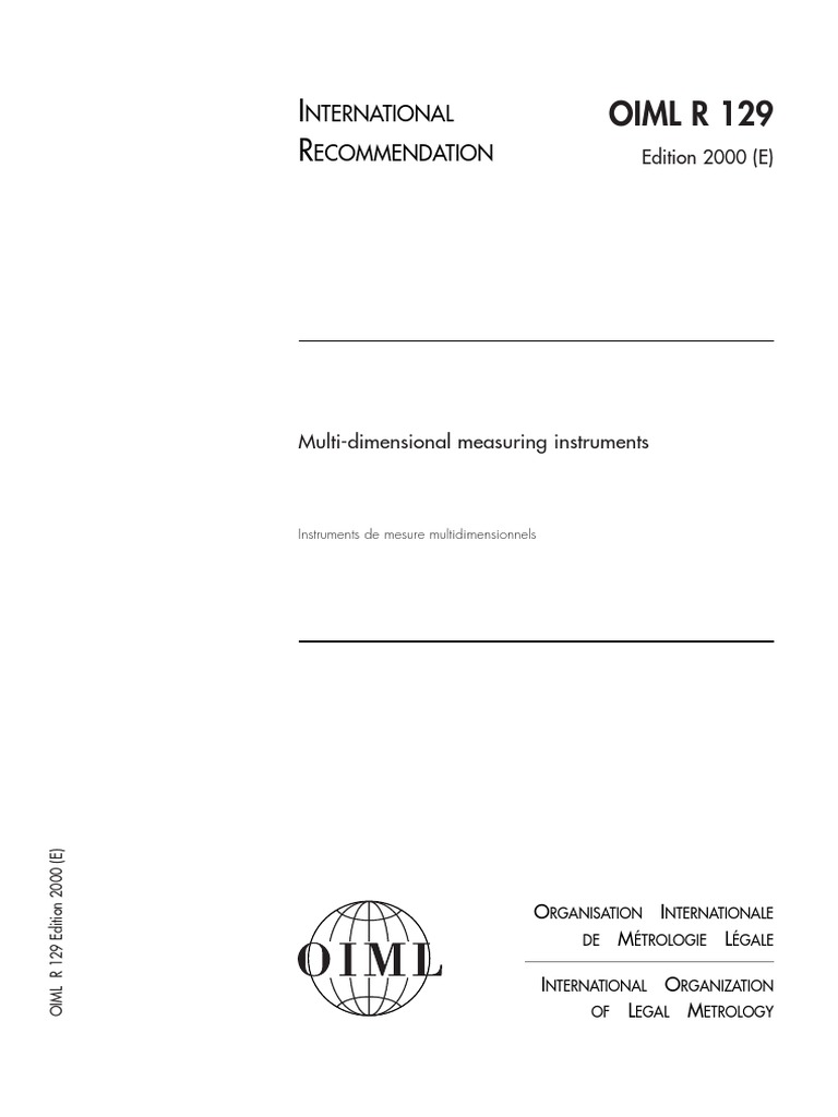 INSTRUMENTO DE MEDICION OIML R129-E00 PDF | PDF | Metrology | Measurement
