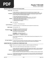 Plasite 7159 HAR: Selection & Specification Data