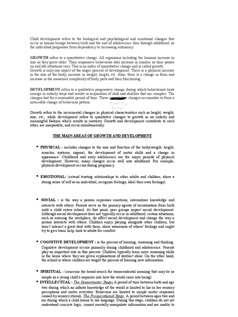 Understanding Child Growth and Development | PDF | Child Development ...