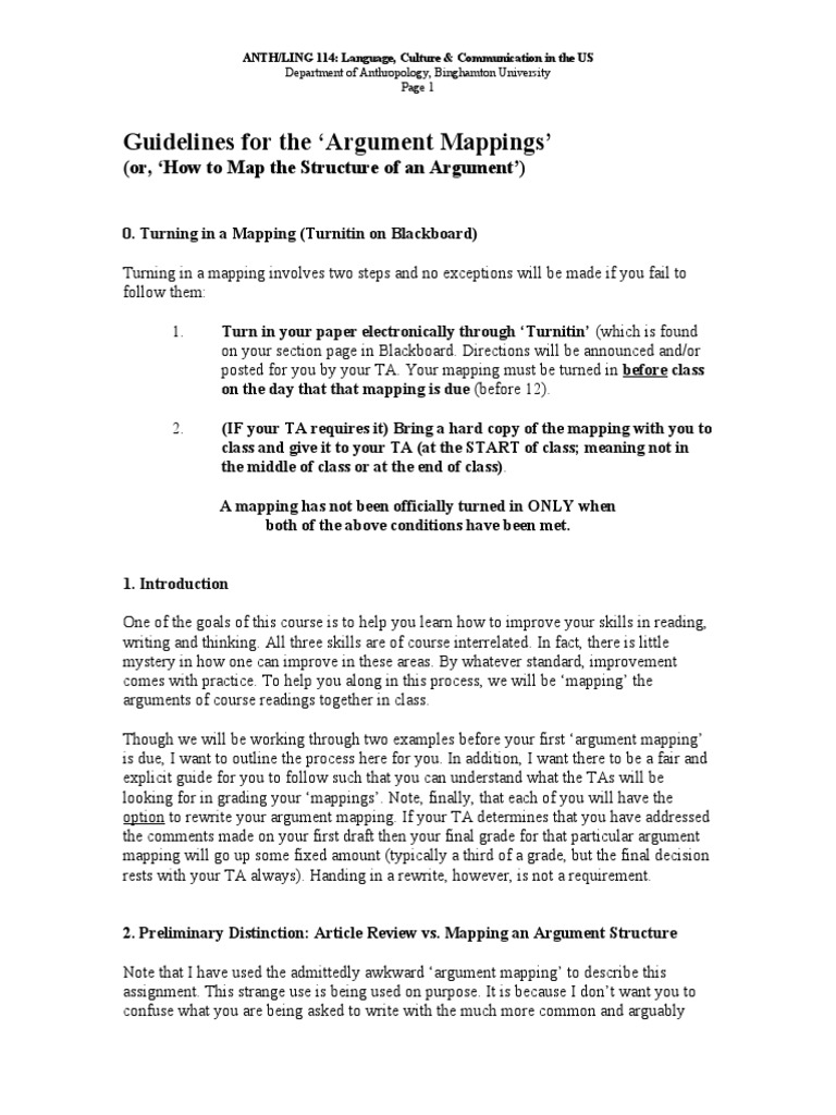 114 Argument Mapping Guidelines PDF Argument Logic