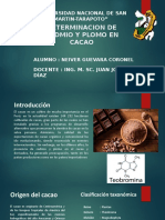 Determinacion de Cadmio y Plomo en Cacao