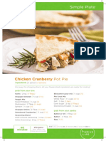 Chicken Cranberry Pot Pie: 40 Minutes