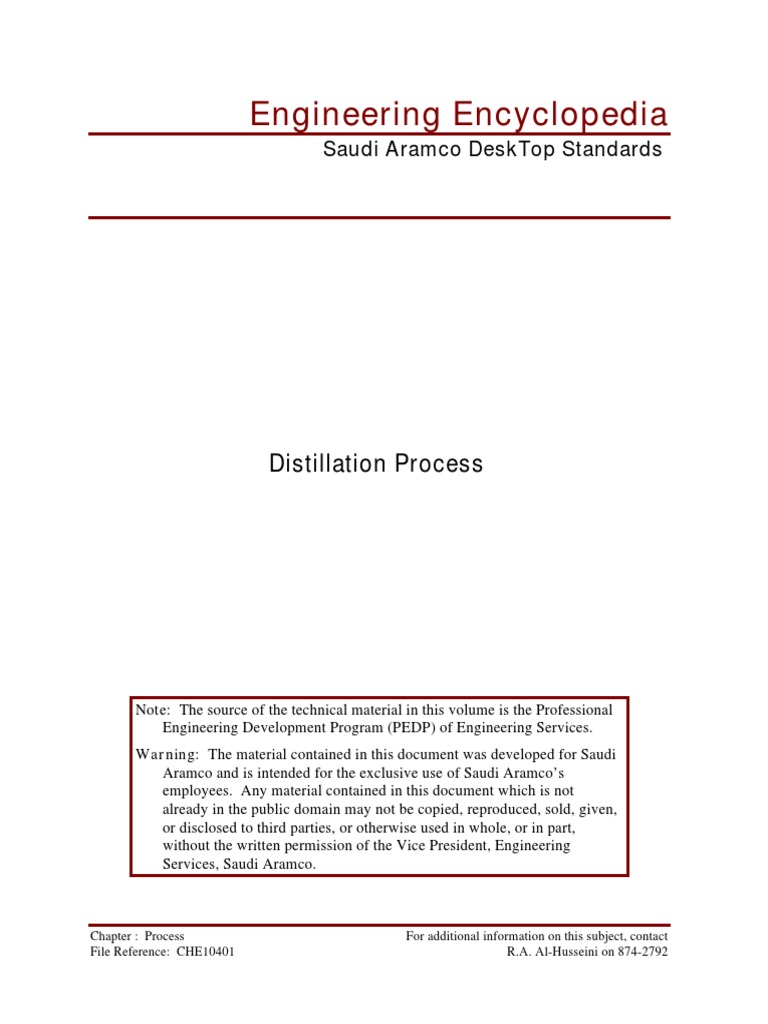 Distillation Process Standards Guide | PDF | Distillation | Gases