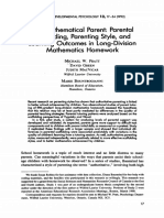 The Mathematical Parent: Parental Scaffolding, Parenting Style, and Learning Outcomes in Long-Division Mathematics Homework