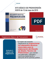 Reglamento Básico de Preinversión 21 y 22 Sept 2017